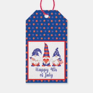 Glück 4. Juli Gnomes Red White Blue Geschenkanhänger