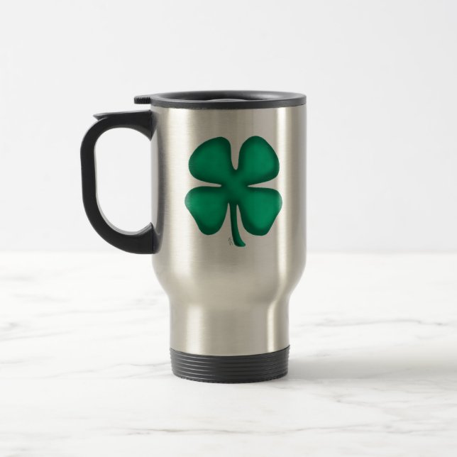 Glück 4 Leaf Irish Clou rostfreien Reiseschlauch Reisebecher (Links)