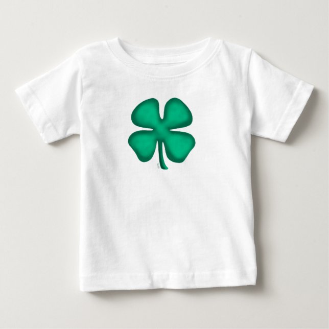 Glück 4 Leaf Irish Clover Baby Shirt (Vorderseite)