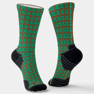 Glück 4 Leaf Irish Clover braune Performance Socke