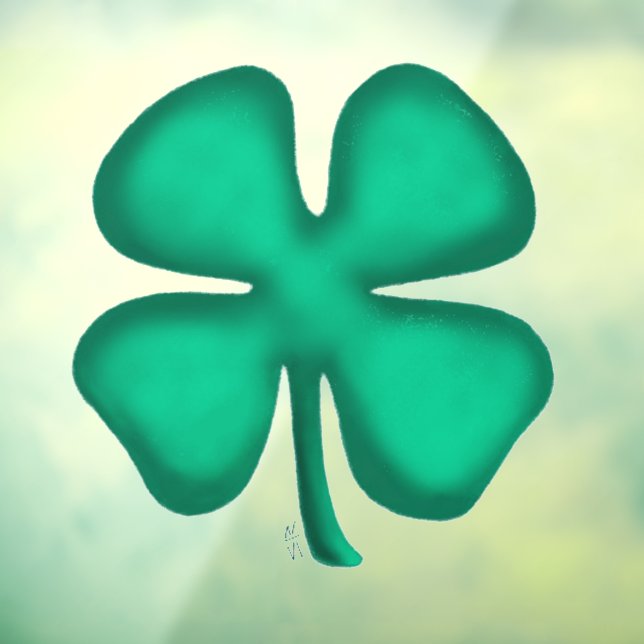 Glück 4 Leaf Irish Clover Fenster Klammern Rücksta Fensteraufkleber (Blatt 3)