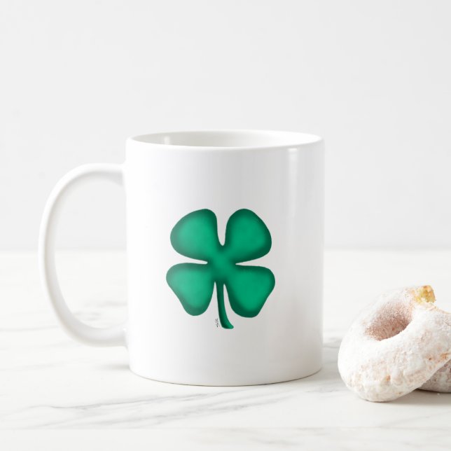 Glück 4 Leaf Irish Clover Tasse (Mit Donut)