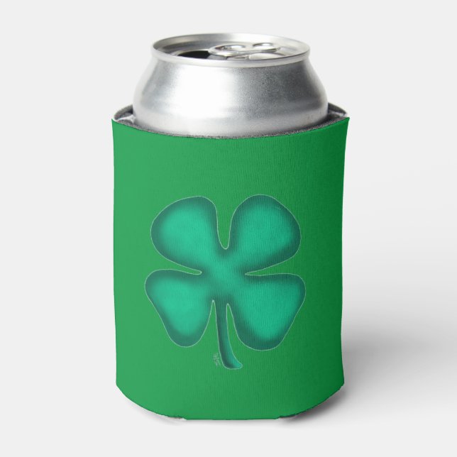 Glück 4 Leaf Irish Kleber grün kann kühler Dosenkühler (Kanne Vorderseite)