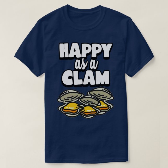 Glück als ein Klam T-Shirt (Design vorne)