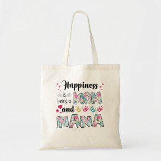 Glück als Mama und Nana Tragetasche