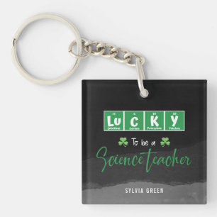 Glück als Wissenschaftlehrer - Custom St Patrick Schlüsselanhänger