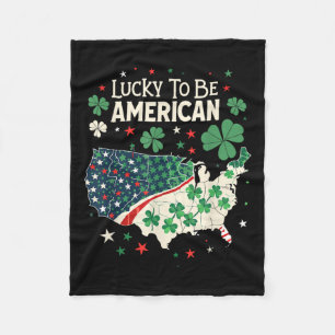 Glück Amerikaner zu sein - Kleeblatt Clover St. Pa Fleecedecke