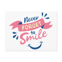 Glück Attitude lächelt Hallo, denken Sie an Sie