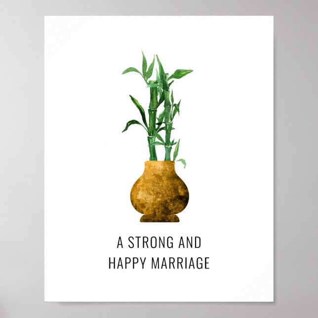 Glück Bamboo Strong and Happy Ehe Poster (Vorne)