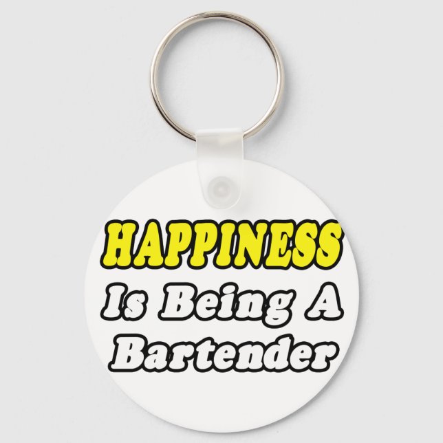 Glück... Barkeeper Schlüsselanhänger (Vorderseite)