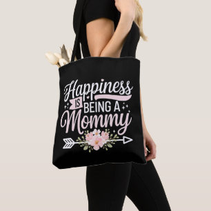 Glück bedeutet, eine Mummy zu sein Florales Mutter Tasche