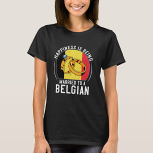 Glück bedeutet, mit einer belgischen Hochzeit verh T-Shirt