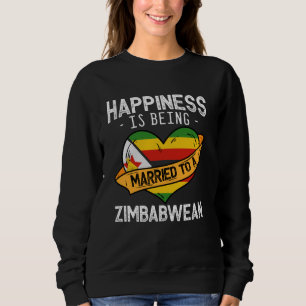 Glück bedeutet, mit einer simbabwischen Ehefrau ve Sweatshirt