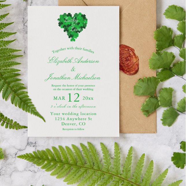 Glück bei Liebe Hochzeit Einladung (Von Creator hochgeladen)