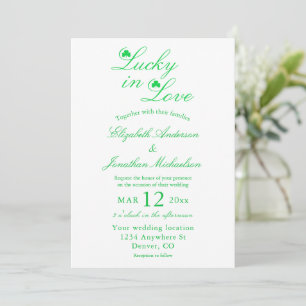 Glück bei Liebe Hochzeit Einladung