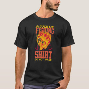 Glück beim Angeln: Vintages Fischen nicht waschen  T-Shirt