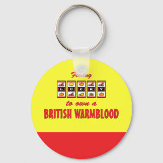 Glück beim britischen Warmblut-Hordesign Schlüsselanhänger