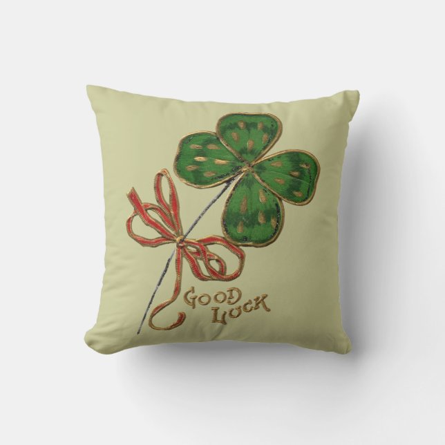 Glück beim irischen St. Patrick's Kissen (Vorderseite)