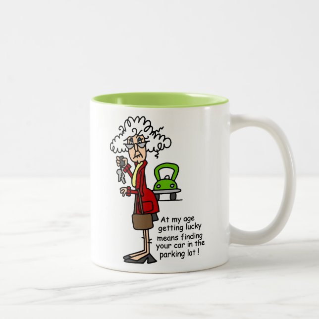 Glück beim Spaß Zweifarbige Tasse (Rechts)