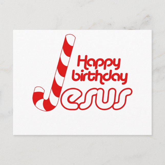 GLÜCK BIRTHDAY JESUS -.png Postkarte (Vorderseite)