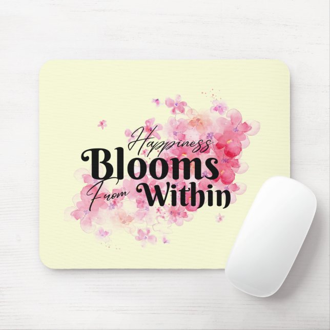 Glück blüht aus der Maus Pad Mousepad (Mit Mouse)
