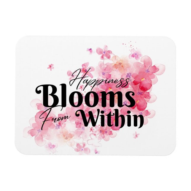 Glück blüht von innen magnet (Horizontal)