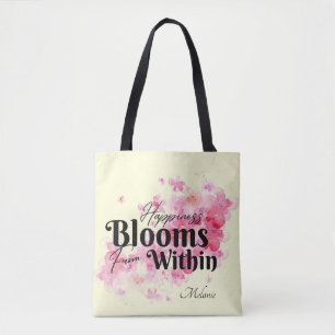 Glück blüht von innen tasche