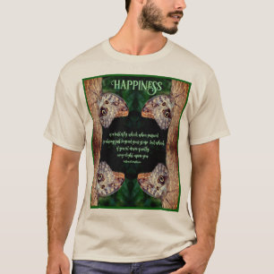 Glück Brown Butterfly Inspiration Zitat T-Shirt