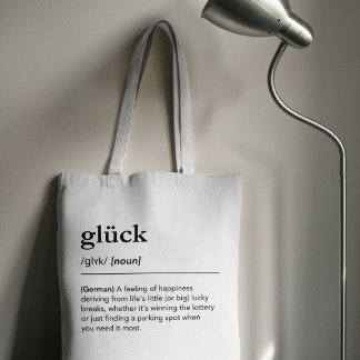 Glück Definition deutsches Wort Glück Zufall Gesch Tragetasche