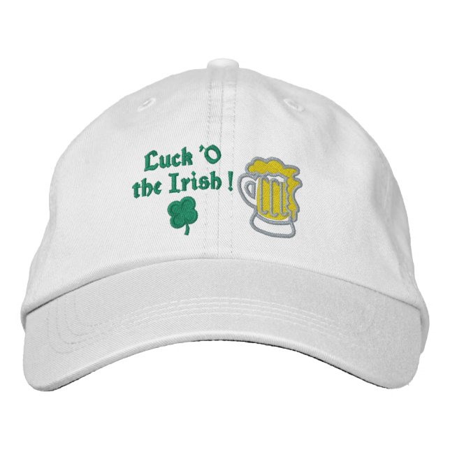 Glück der bestickten irischen Kap Bestickte Baseballkappe (Vorderseite)