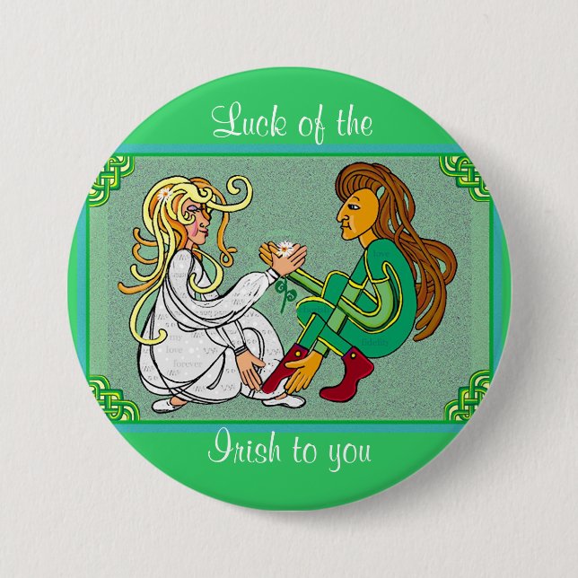 Glück der Iren - Glücklicher St. Patrick's Day Button (Vorderseite)