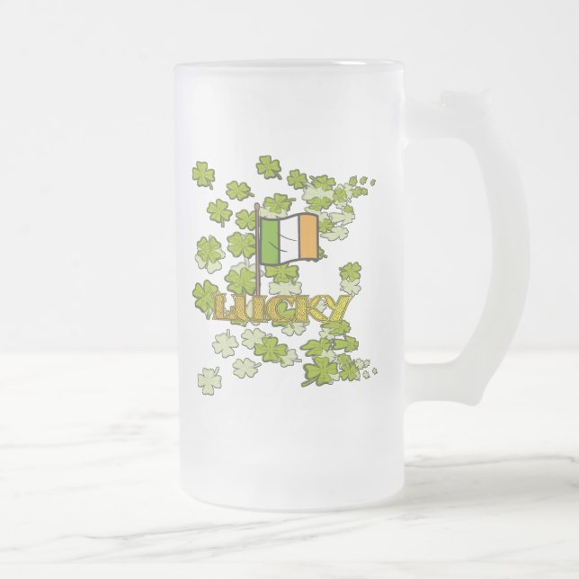 Glück der Iren Mattglas Bierglas (Rechts)