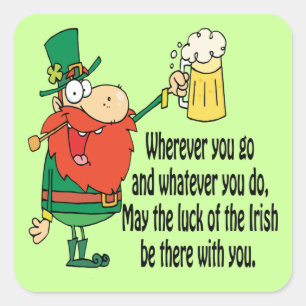 Glück der Iren Quadratischer Aufkleber