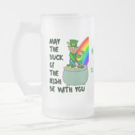 Glück der irischen Brunnenbeere St Patrick's Beer  Mattglas Bierglas