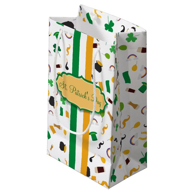 Glück der irischen des St Patrick Kleine Geschenktüte (Vorderseite Schrägansicht)
