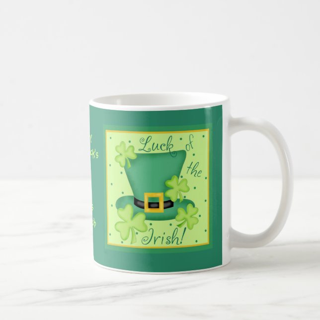 Glück der irischen kundenspezifischen kaffeetasse (Rechts)
