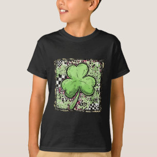 Glück der Kacheln St. Patrick's Day Leopard Glück T-Shirt