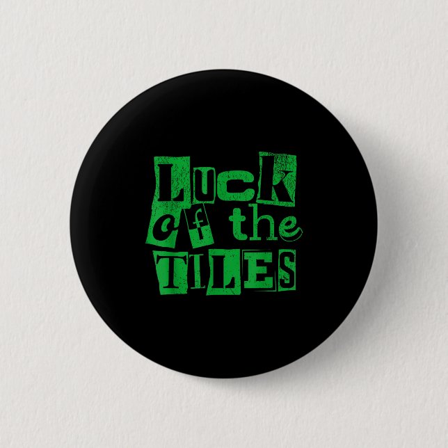 Glück der Kacheln St. Patrick's Day Leopard Glücks Button (Vorderseite)