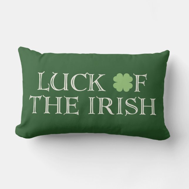 Glück des irischen Kissens St. Patricks Tages Lendenkissen (Vorderseite)