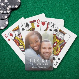 Glück, dich zu haben, individuelles Foto Spielkart Spielkarten
