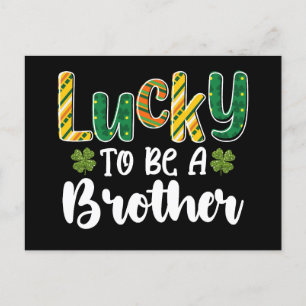 Glück, ein Bruder Familie St Patrick's Day zu sein Postkarte