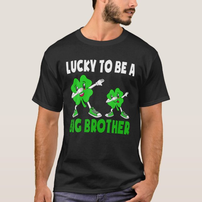 Glück, ein großer Bruder St Patricks Day Big Brot  T-Shirt (Vorderseite)