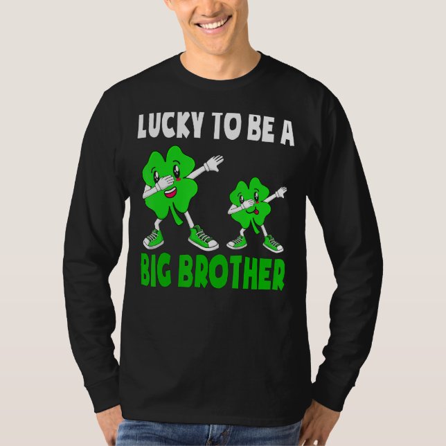 Glück, ein großer Bruder St Patricks Day Big Brot  T-Shirt (Vorderseite)
