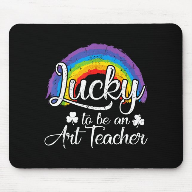 Glück, ein Kunstlehrer zu sein, süßer St. Patrick' Mousepad (Vorne)