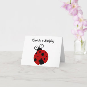 Glück ein Ladybug Niedlich Cartoon Insektendesign Karte