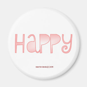 Glück - Ein positives Wort Magnet