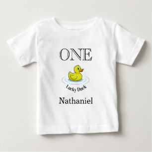 Glück-Enten-T-Shirt 1. Geburtstags-Outfit Baby T-shirt