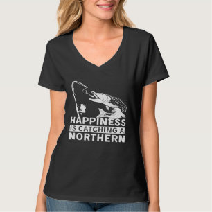 Glück fängt einen Fisch aus dem Camping des Nordpi T-Shirt