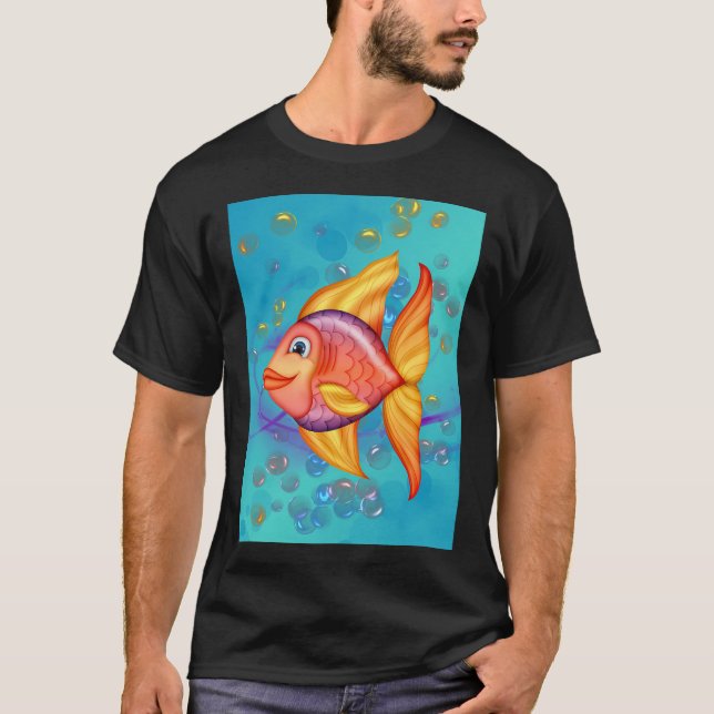 Glück, Fantasie-Fisch T-Shirt (Vorderseite)