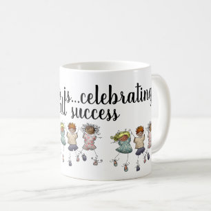 Glück feiern: Kleine Erfolge sind wichtig Text Kaffeetasse